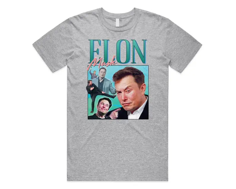 Elon Musk Homage T-shirt Tee Top Funny Meme Icon Legend 90's 80's