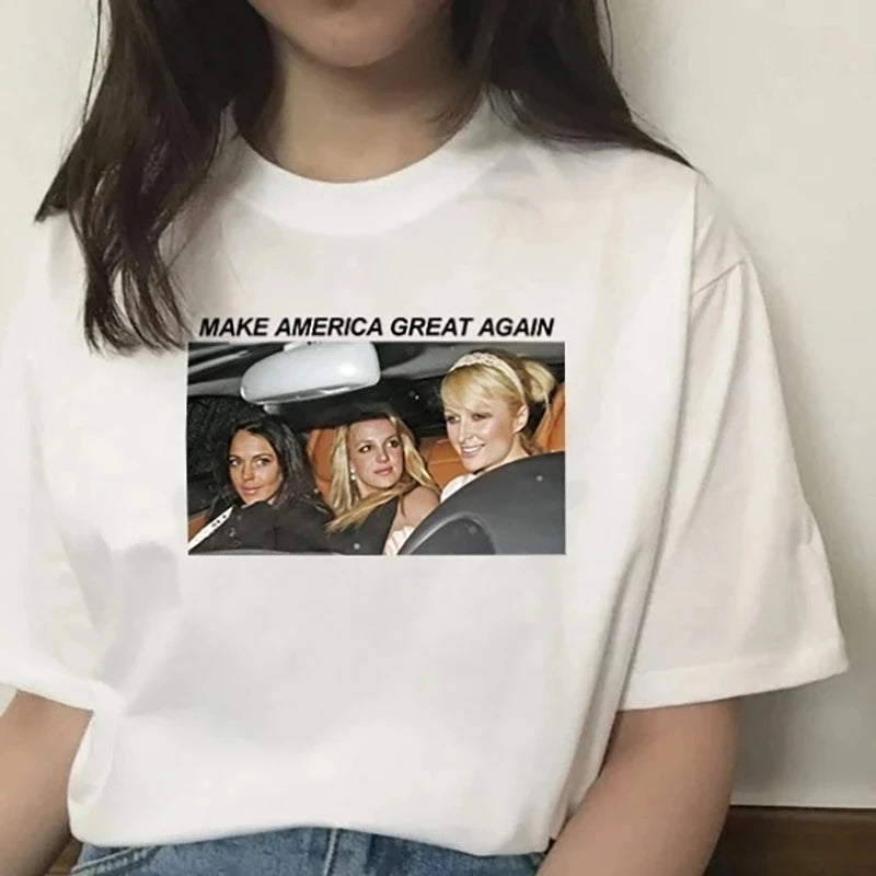 New Style T Shirt Britney Make America Great Again Tees Fashion T Shirt Summer Casual Tops Unsiex Funny Trip T-shirts Streetwear