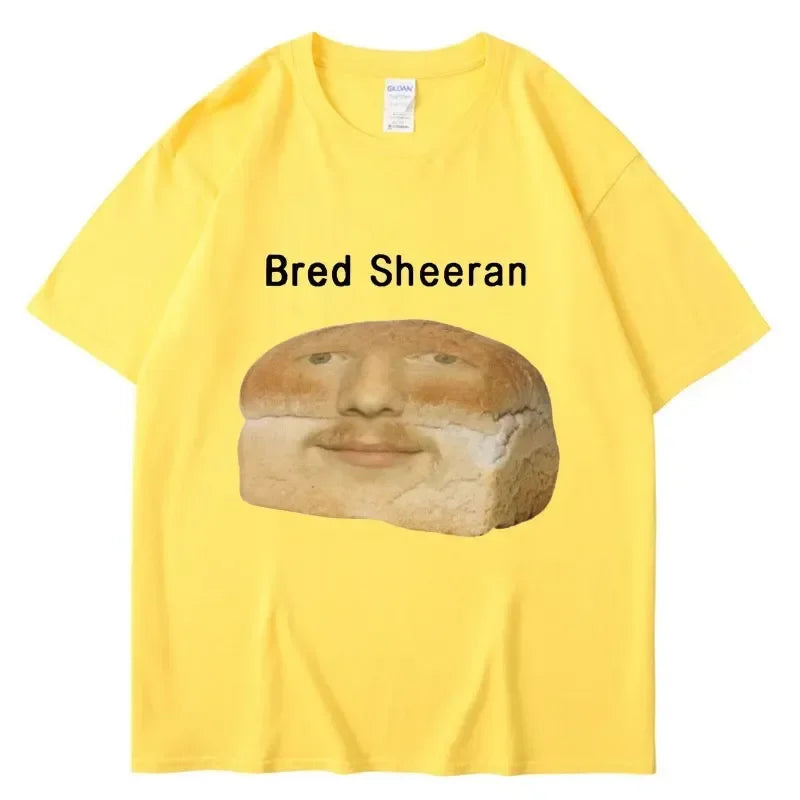 Funny Ed Sheeran Meme Print T Shirts Men Women Humor Creativity Short Sleeve Oversized Casual Spring Summer T-shirt Streetwear