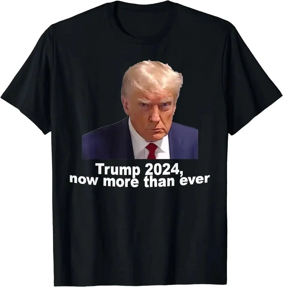 2024 Donald Trump President America  Casual USA Leisure O-neck Style Print Loose Camisetas T-shirt Hip Hop Street T-shirts 01336