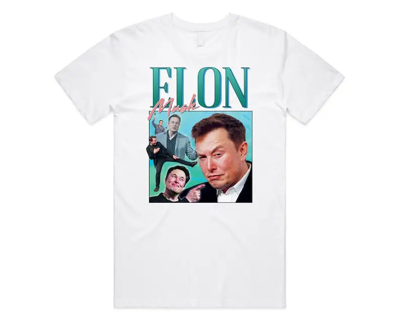 Elon Musk Homage T-shirt Tee Top Funny Meme Icon Legend 90's 80's