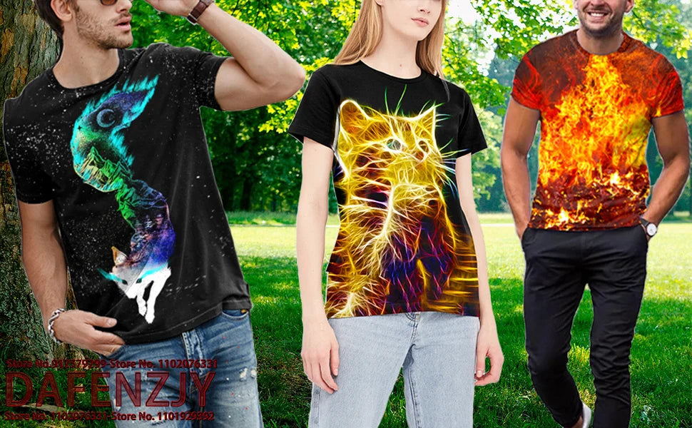 Men's Novelty 3D Print T-Shirts Trump 2025 Pattern Abstract Short Sleeve Tee